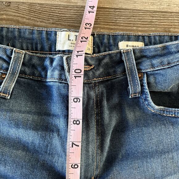 L.T.J. Letter to Juliet Jeans Romeo High Rise Straight Leg Sz 26 Denim USA Made - Picture 8 of 11